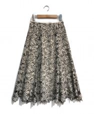 JUSGLITTY (ジャスグリッティー) エアリー刺繍スカート アイボリー サイズ:S