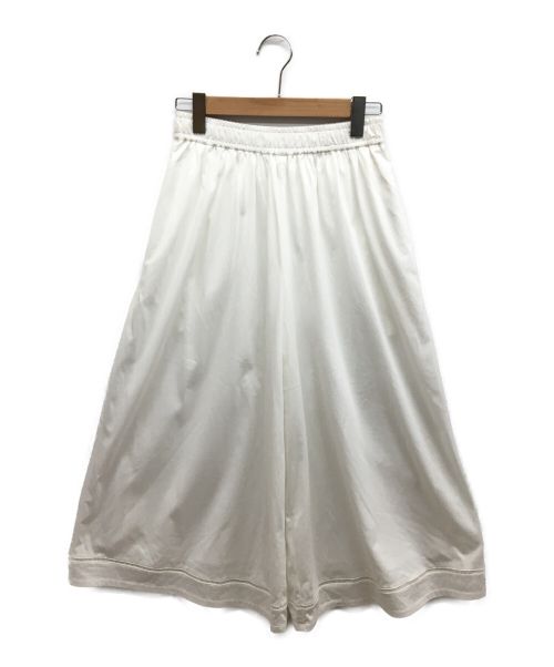 KUMIKYOKU（クミキョク）KUMIKYOKU (クミキョク) ウーブンライクジャージーワイドパンツ ホワイト サイズ:size2の古着・服飾アイテム
