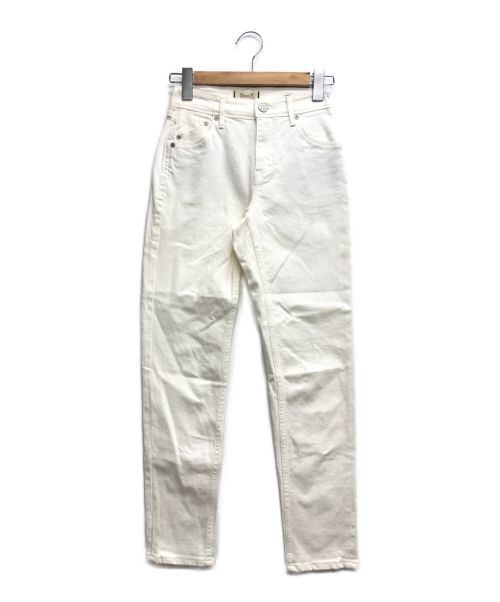 YANUK（ヤヌーク）YANUK (ヤヌーク) Spill Proofスリムテーパードパンツ ホワイト サイズ:21の古着・服飾アイテム