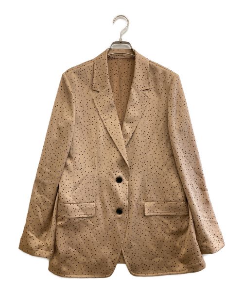 allureville（アルアバイル）allureville (アルアバイル) ランダムドットテーラードジャケット ブラウン サイズ:2の古着・服飾アイテム