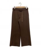 theoryセオリー）の古着「Bistretch Double 3 Belt Wide Pant」｜ブラウン
