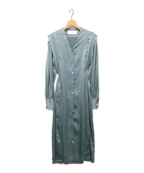 MURRAL（ミューラル）MURRAL (ミューラル) GLOSSY SATIN DRESS グリーン サイズ:F 未使用品の古着・服飾アイテム