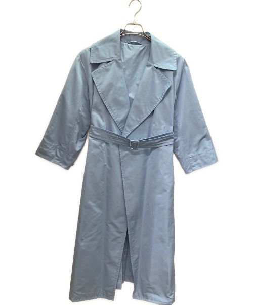 MaxMara（マックスマーラ）MaxMara (マックスマーラ) ベルテッドスプリングコート ブルー サイズ:36の古着・服飾アイテム