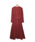 Uhr (ウーア) Seersucker Wrap Dress レッド サイズ:36：3980円