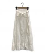 ISABEL MARANT ETOILEイザベルマランエトワール）の古着「リネンラップスカート」｜ホワイト