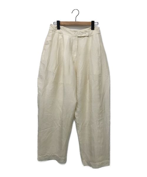SEEALL（シーオール）SEEALL (シーオール) シルクパンツ アイボリー サイズ:40の古着・服飾アイテム