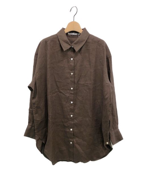 SHENERY（シーナリー）SHENERY (シーナリー) リネンシャツ ブラウン サイズ:F 未使用品の古着・服飾アイテム
