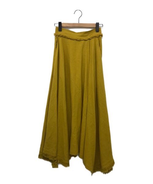 Diagram（ダイアグラム）Diagram (ダイアグラム) フリンジラップ風スカート マスタード サイズ:36の古着・服飾アイテム