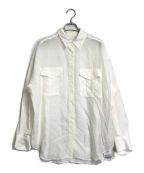 FRAMeWORKフレームワーク）の古着「シアーシルク混ワークシャツ」｜ホワイト