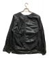 POST O'ALLS (ポストオーバーオールズ) ノーカラーワークジャケット ブラック サイズ:M：14800円