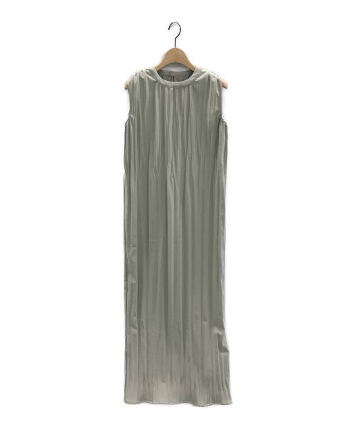 L'Or（ロル）L'Or (ロル) Belted Pleats Dress ライトグリーン サイズ:F 未使用品の古着・服飾アイテム