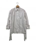 Snidel（）の古着「オーバーサイズ2WAYシャツ」｜ホワイト