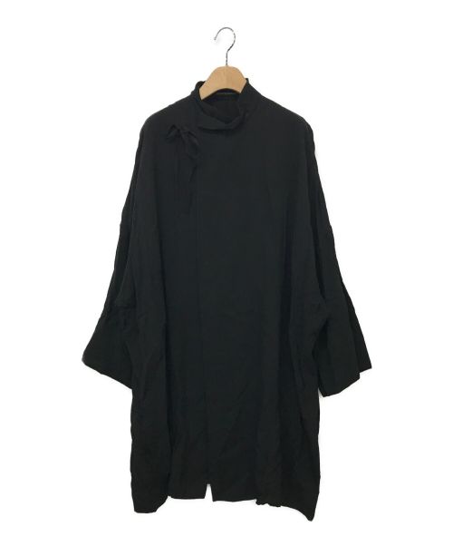 yohji yamamoto+noir（ヨウジヤマモトプリュスノアール）yohji yamamoto+Noir (ヨウジヤマモトプリュスノアール) バンドカラーワンピース ブラック サイズ:1の古着・服飾アイテム