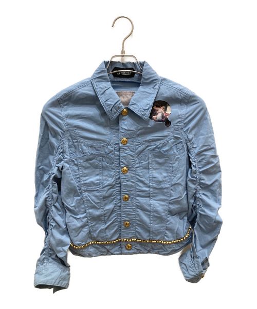 UNDERCOVER（アンダーカバー）UNDERCOVER (アンダーカバー) カットワークスタッズウエスタンジャケット ブルー サイズ:2の古着・服飾アイテム