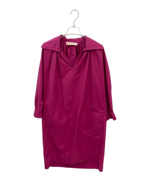 MARNI（マルニ）MARNI (マルニ) コットンポプリンバルーンドレス パープル サイズ:38の古着・服飾アイテム