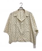 Nobleノーブル）の古着「ドットプリントオープンカラーシャツ」｜ホワイト
