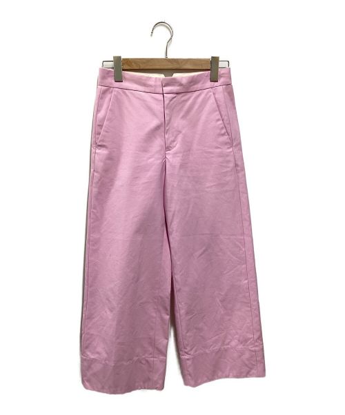 DRAWER（ドゥロワー）DRAWER (ドゥロワー) ギャババックベルトパンツ ピンク サイズ:34の古着・服飾アイテム