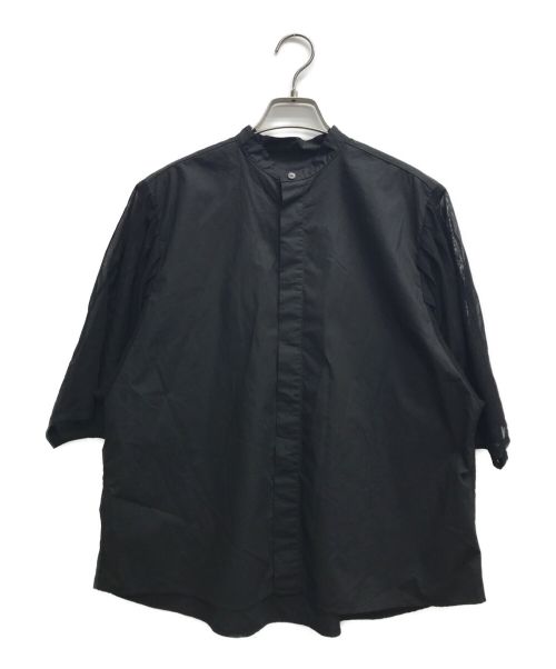 HAVERSACK（ハバーサック）HAVERSACK (ハバーサック) コットンタイプライターワイドスリーブシャツ ブラック サイズ:1の古着・服飾アイテム