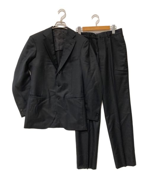 TOMORROW LAND PILGRIM（トゥモローランド ピルグリム）TOMORROW LAND PILGRIM (トゥモローランド ピルグリム) ウールシルクセットアップスーツ ブラック サイズ:44の古着・服飾アイテム