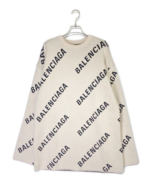 BALENCIAGA（バレンシアガ）BALENCIAGA (バレンシアガ) ALLOVER LOGO Knit サイズ:Sの古着・服飾アイテム
