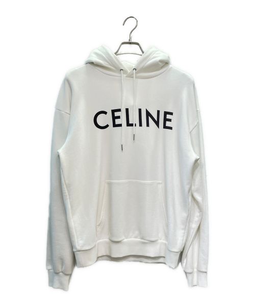CELINE（セリーヌ）CELINE (セリーヌ) ロゴパーカー ホワイト サイズ:Sの古着・服飾アイテム