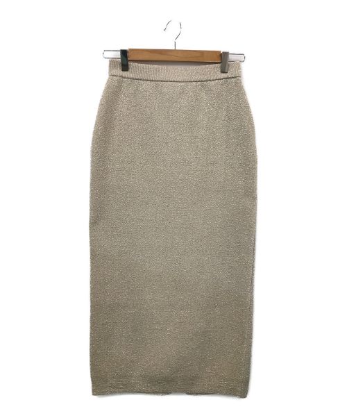 COLLAGE（コラージュ）COLLAGE (コラージュ) ラメタイトスカート ベージュ サイズ:Fの古着・服飾アイテム