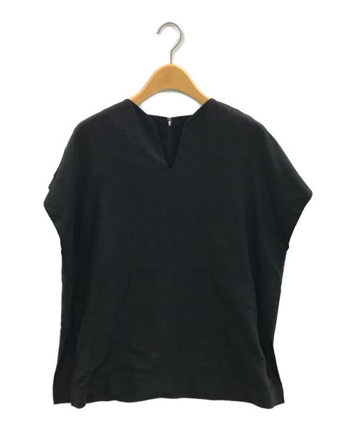 RIM.ARK（リムアーク）RIM.ARK (リムアーク) Rayon linen canvas tops ブラック サイズ:36の古着・服飾アイテム