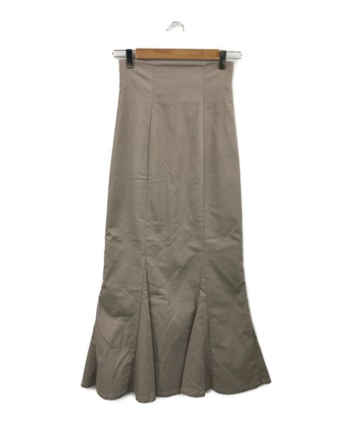 Snidel（スナイデル）Snidel (スナイデル) ハイウエストタイトヘムフレアスカート グレージュの古着・服飾アイテム