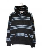 SUPREMEシュプリーム）の古着「Warp Stripe Hooded Sweatshirt」｜ブラック