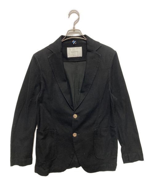 Bagutta（バグッタ）Bagutta (バグッタ) コットンピケ ジャージー 2B コンバイン ジャケット ブラック サイズ:48の古着・服飾アイテム