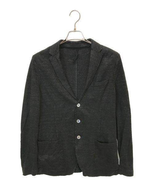 HARRIS WHARF LONDON（ハリスワーフロンドン）HARRIS WHARF LONDON (ハリスワーフロンドン) エルボーパッチジャケット ブラック サイズ:48の古着・服飾アイテム