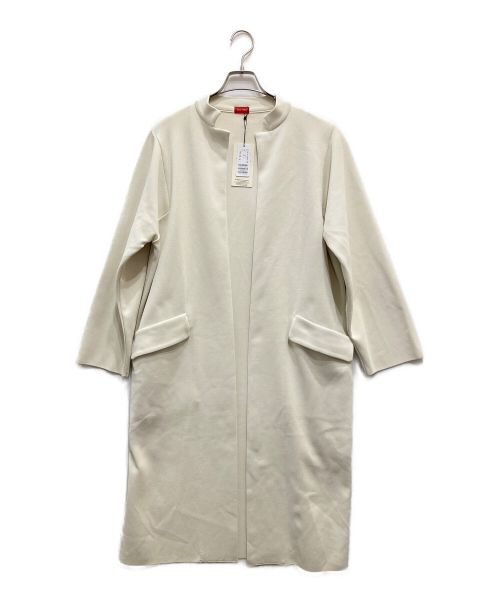 DES PRES（デ プレ）DES PRES (デ プレ) スムースニットスタンドネックコート アイボリー サイズ:36の古着・服飾アイテム