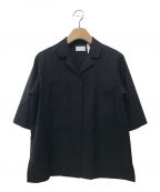 Col Pierrotコルピエロ）の古着「シルクウールオープンカラーシャツ」｜ブラック