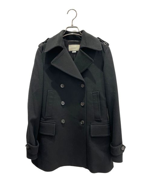 GUCCI（グッチ）GUCCI (グッチ) エポレットPコート ブラック サイズ:42の古着・服飾アイテム