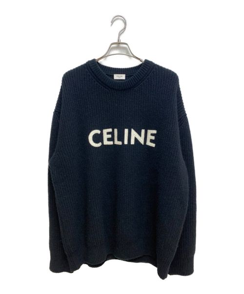 CELINE（セリーヌ）CELINE (セリーヌ) 21AW オーバーサイズ セーター / リブ編みウール ブラック サイズ:Sの古着・服飾アイテム