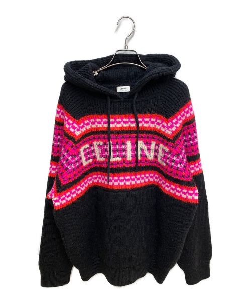 CELINE（セリーヌ）CELINE (セリーヌ) 22AW フード付きセーター / リブ編みウール ブラック サイズ:Sの古着・服飾アイテム