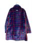SUPREME (シュプリーム) Double Breasted Plaid Faux Fur Coat ブルー×レッド サイズ:L：49800円