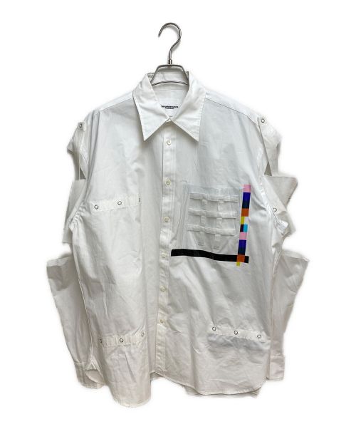 TAKAHIROMIYASHITA TheSoloIst.（タカヒロミヤシタ ザソロイスト）TAKAHIROMIYASHITA TheSoloIst. (タカヒロミヤシタザソロイスト) 22SS three-way regular collar shirts ホワイト サイズ:46の古着・服飾アイテム