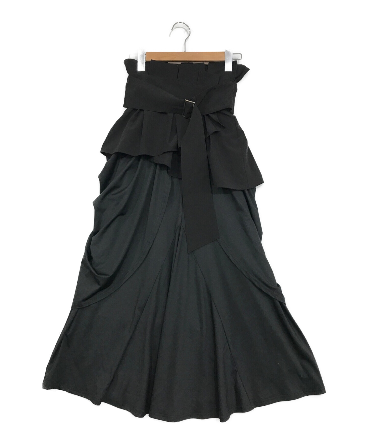 la belle etude (ラベルエチュード) ベルトセットドレープスカート ブラック サイズ:SIZE Free
