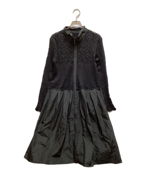 HIROKO BIS（ヒロコビス）HIROKO BIS (ヒロコビス) プリモーディアルジップアップコートワンピース ブラック サイズ:9の古着・服飾アイテム