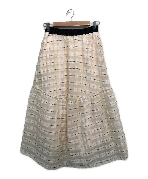 COEL（コエル）COEL (コエル) オリジナルジャガードボーダースカート アイボリー サイズ:38の古着・服飾アイテム