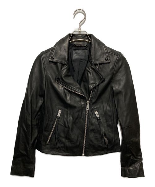 ALL SAINTS（オールセインツ）ALL SAINTS (オールセインツ) レザーライダースジャケット ブラック サイズ:EU36　UK3 US4の古着・服飾アイテム