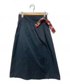 BLUE LABEL CRESTBRIDGEブルーレーベルクレストブリッジ）の古着「ラップスカート」｜ネイビー