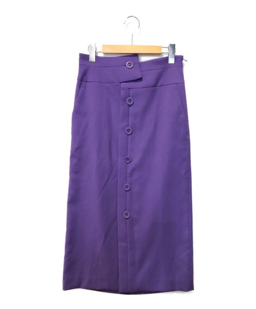 SHIPS（シップス）SHIPS (シップス) ハイウエストボタンスカート パープル サイズ:38の古着・服飾アイテム