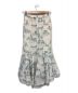 eimy istoire (エイミーイストワール) Paris pattern アシンメトリーギャザーマーメイドスカート ホワイト サイズ:S：3980円