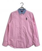 RALPH LAURENラルフローレン）の古着「ポロベアシャツ」｜ピンク
