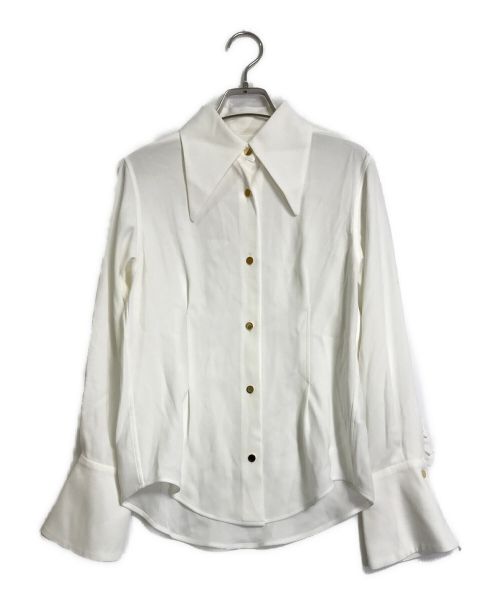 TARO HORIUCHI（タロウホリウチ）TARO HORIUCHI (タロウホリウチ) 金ボタンストレッチシャツ ホワイト サイズ:SIZE 1の古着・服飾アイテム