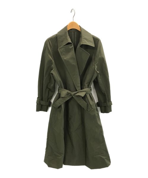 la favola（ラ ファーヴォラ）La Favola (ラ ファーヴォラ) Taslan Nylon Wrap Coat オリーブ サイズ:2の古着・服飾アイテム