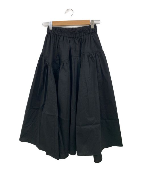 IENA（イエナ）IENA (イエナ) ナイロンストレッチフレアスカート ブラック サイズ:34の古着・服飾アイテム