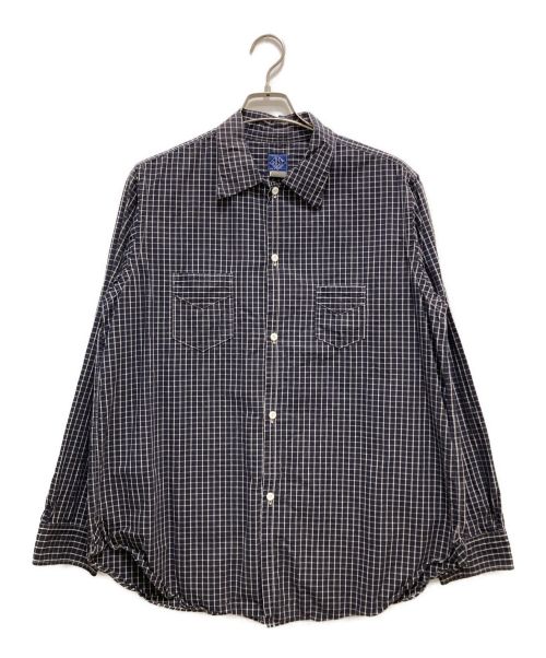 POST O'ALLS（ポストオーバーオールズ）POST O'ALLS (ポストオーバーオールズ) チェックシャツ ネイビー サイズ:Mの古着・服飾アイテム